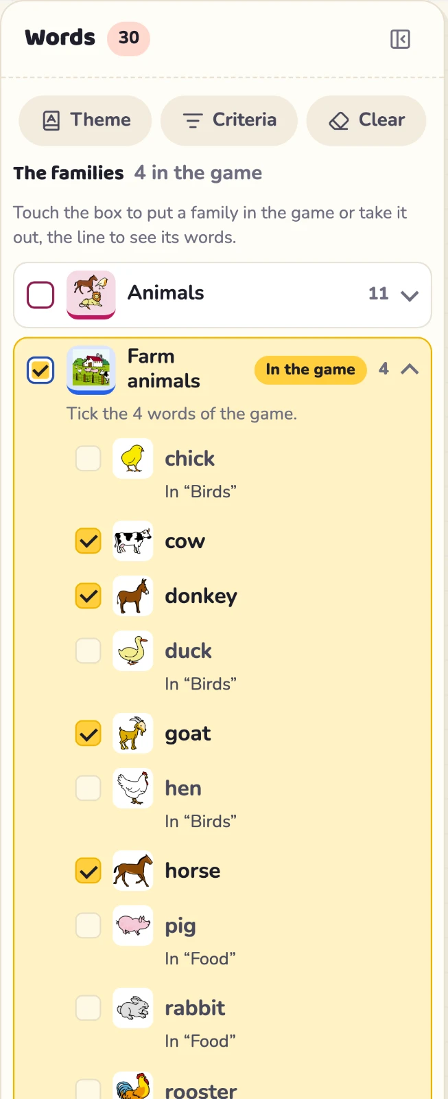 A family unfolded on its words, in the left column.