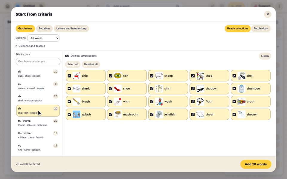 Start from criteria to prepare a resource