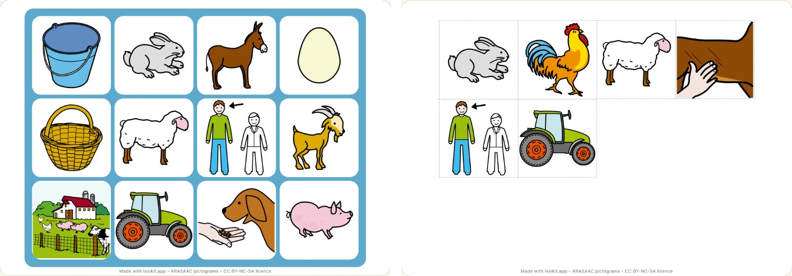 A bingo board and its draw cards.