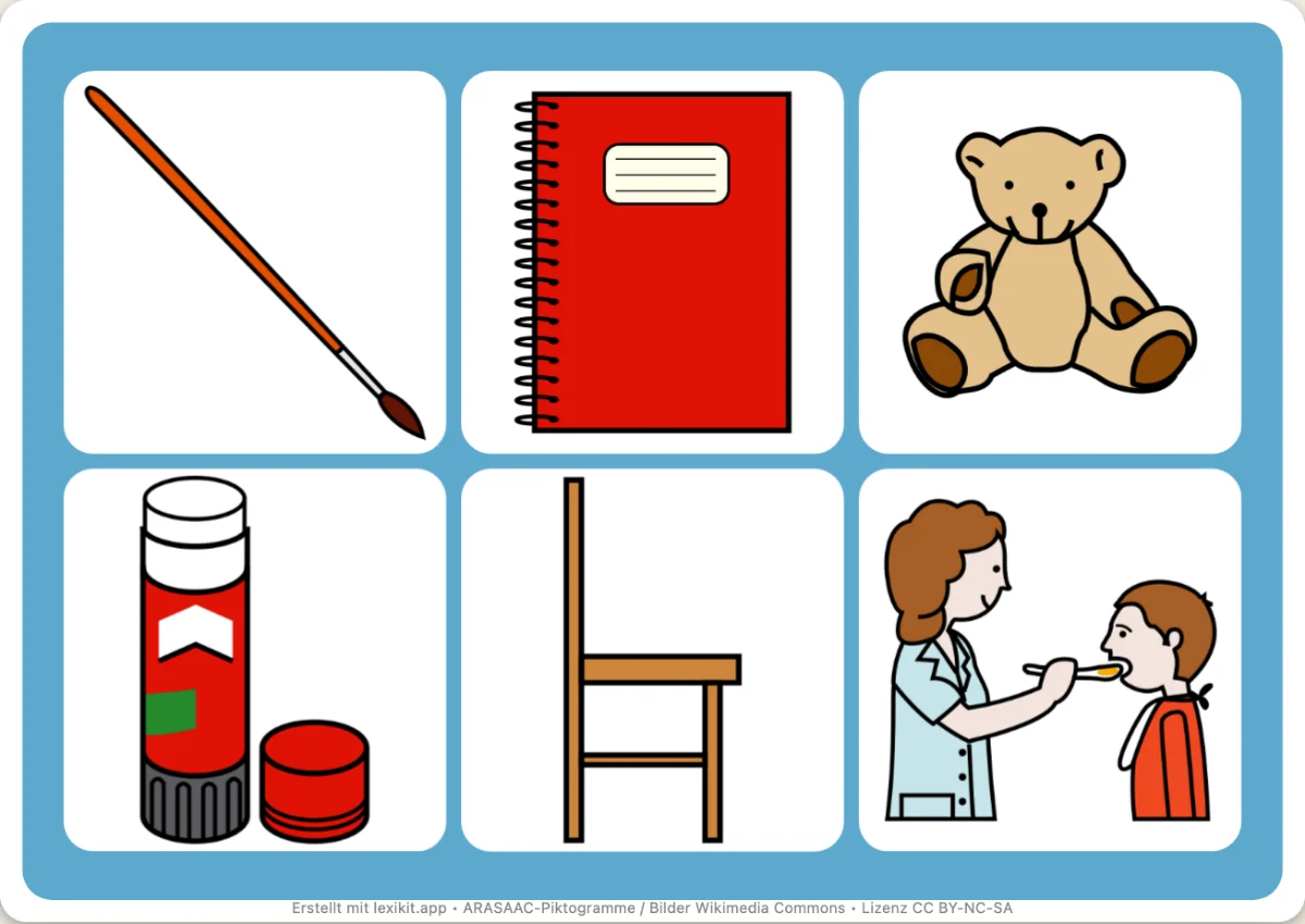 Bingo zum Ausdrucken, erste Seite: Der Kindergartenstart