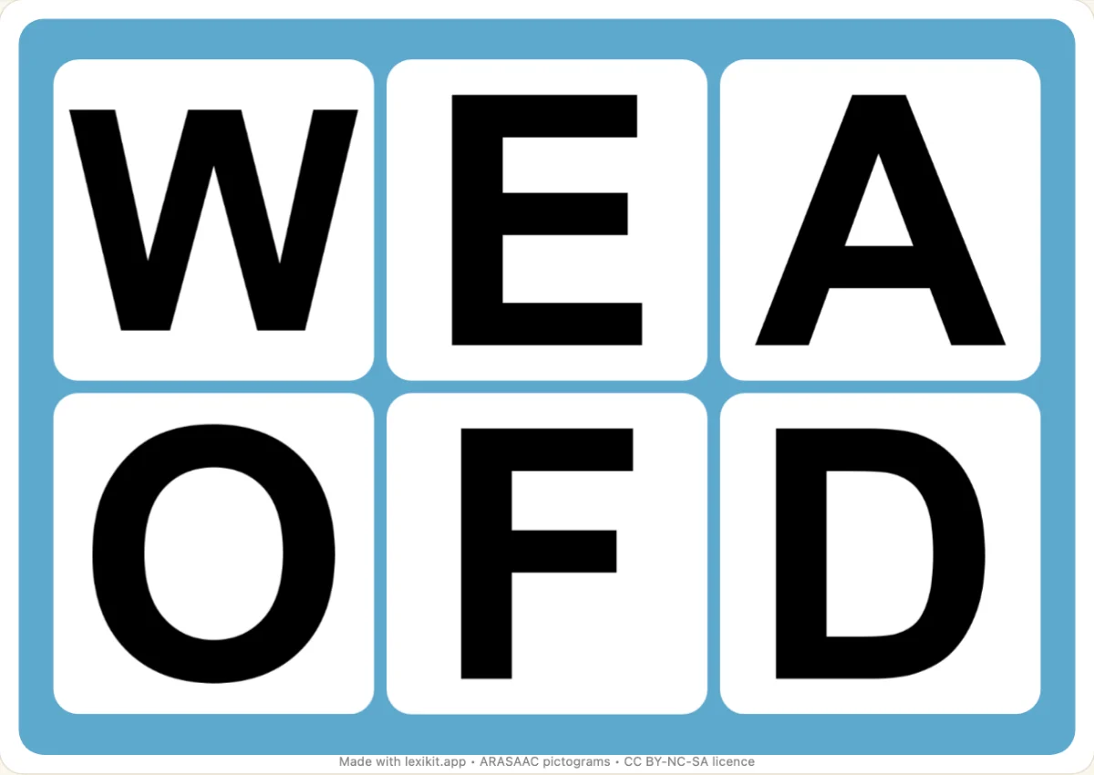 Picture bingo to print, first page: The alphabet