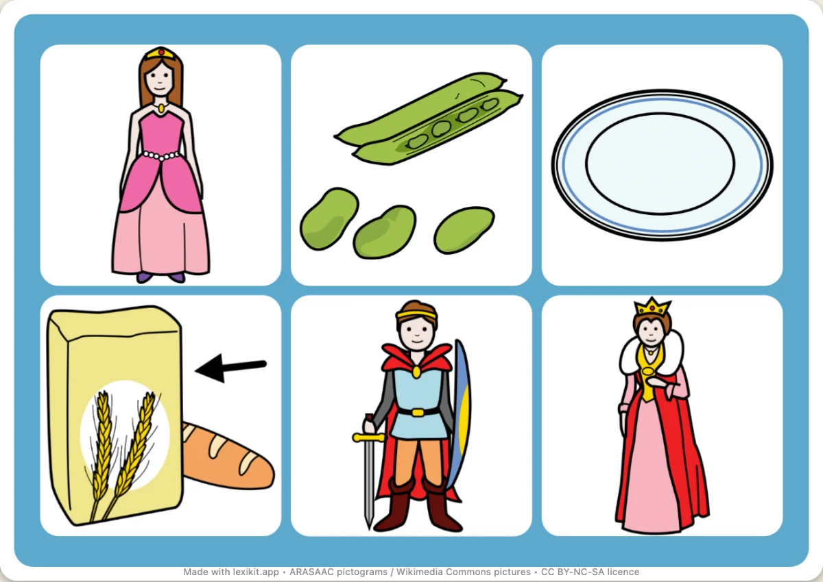 Picture bingo to print, first page: Kings and queens