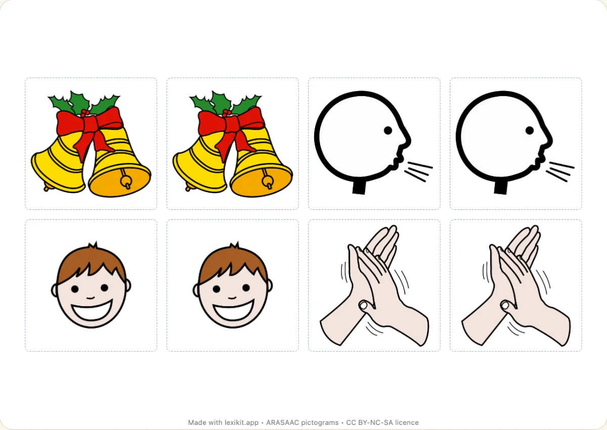 Memory game to print, first page: Music