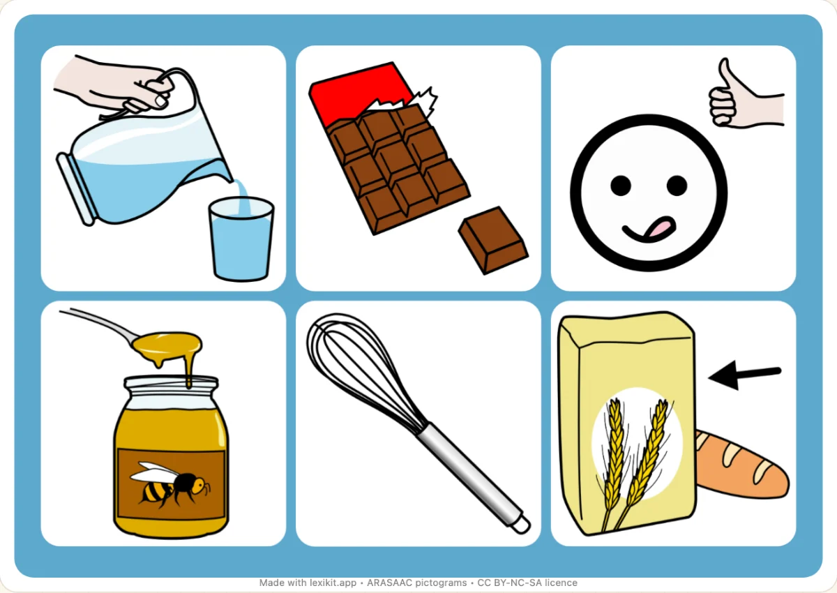 Picture bingo to print, first page: Pancake day