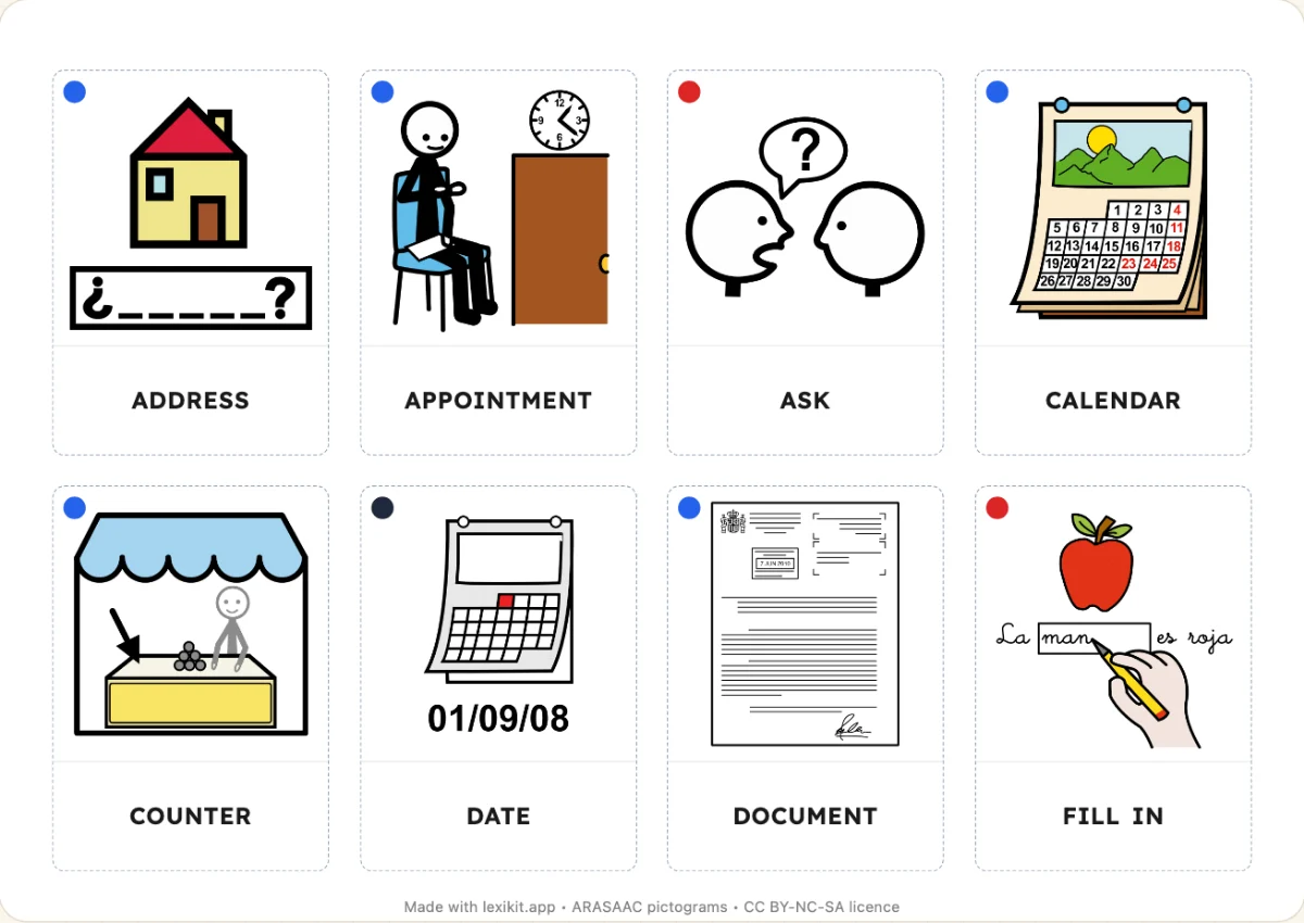 Printable picture dictionary: Paperwork