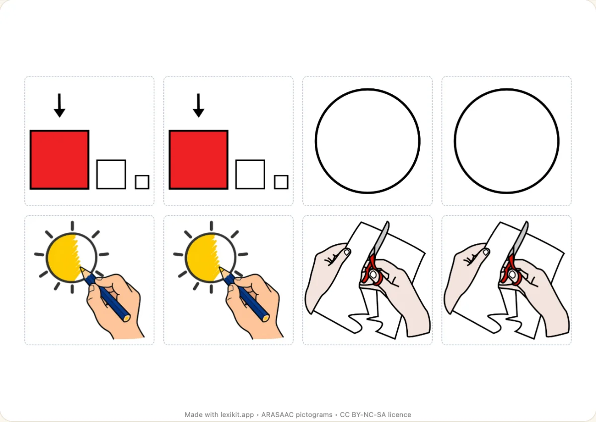 Memory game to print, first page: Shapes