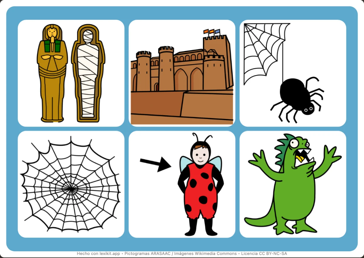 Bingo para imprimir, primera página: Halloween