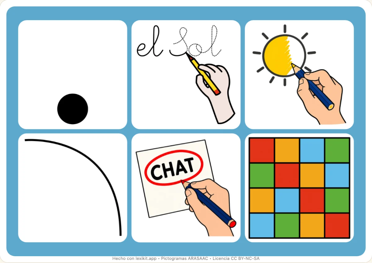 Bingo para imprimir, primera página: Los trazos