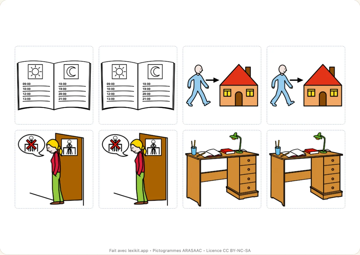 Memory à imprimer, première page : Chercher un emploi
