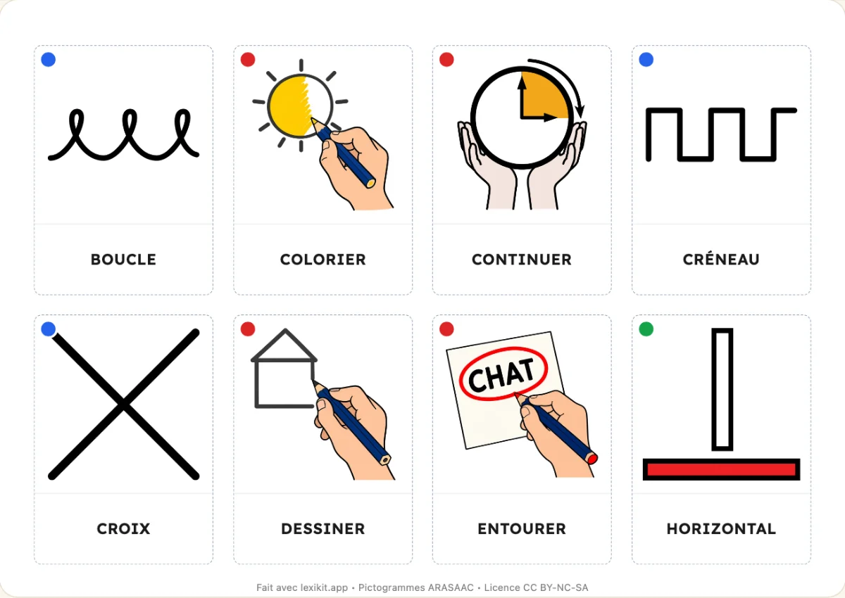 Formes, graphismes et alphabet à imprimer