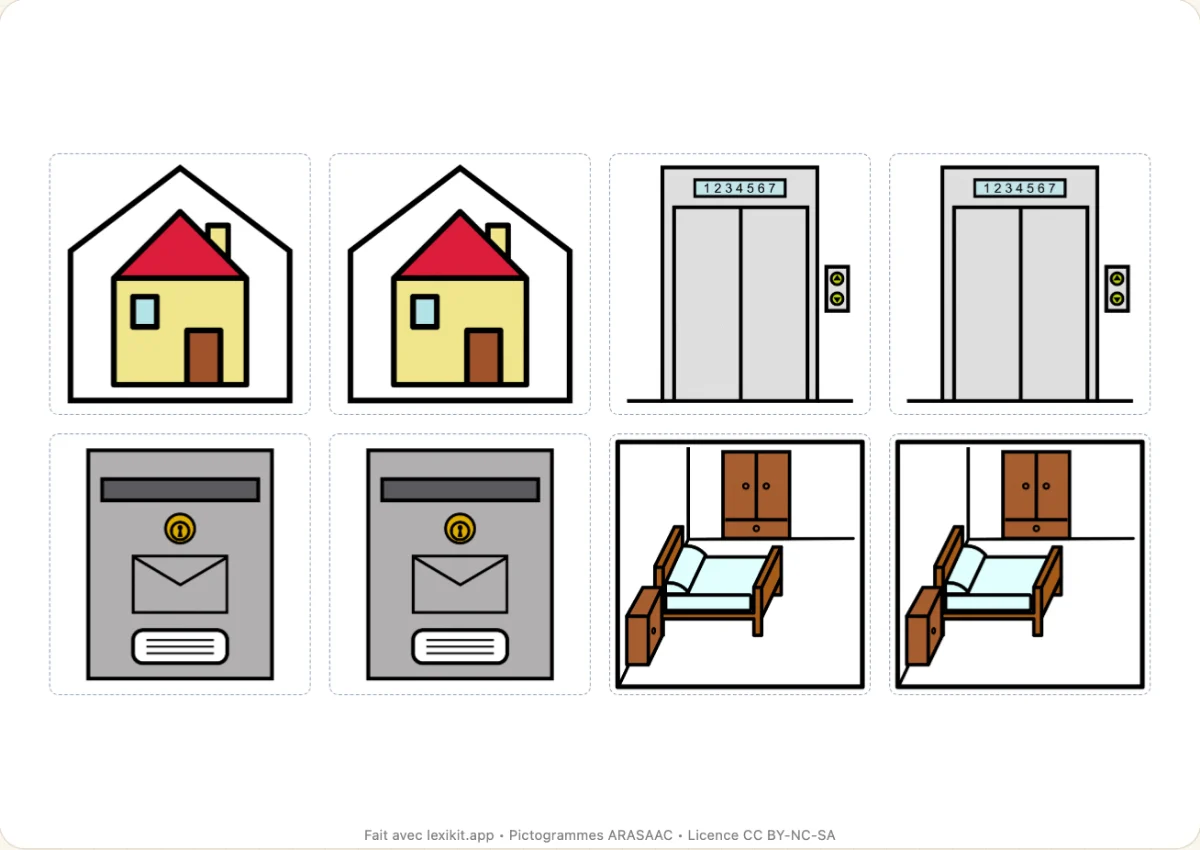 Memory à imprimer, première page : Louer un logement